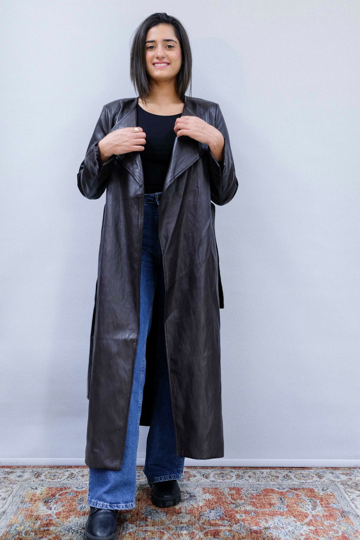 PU Leather Coat - 68036