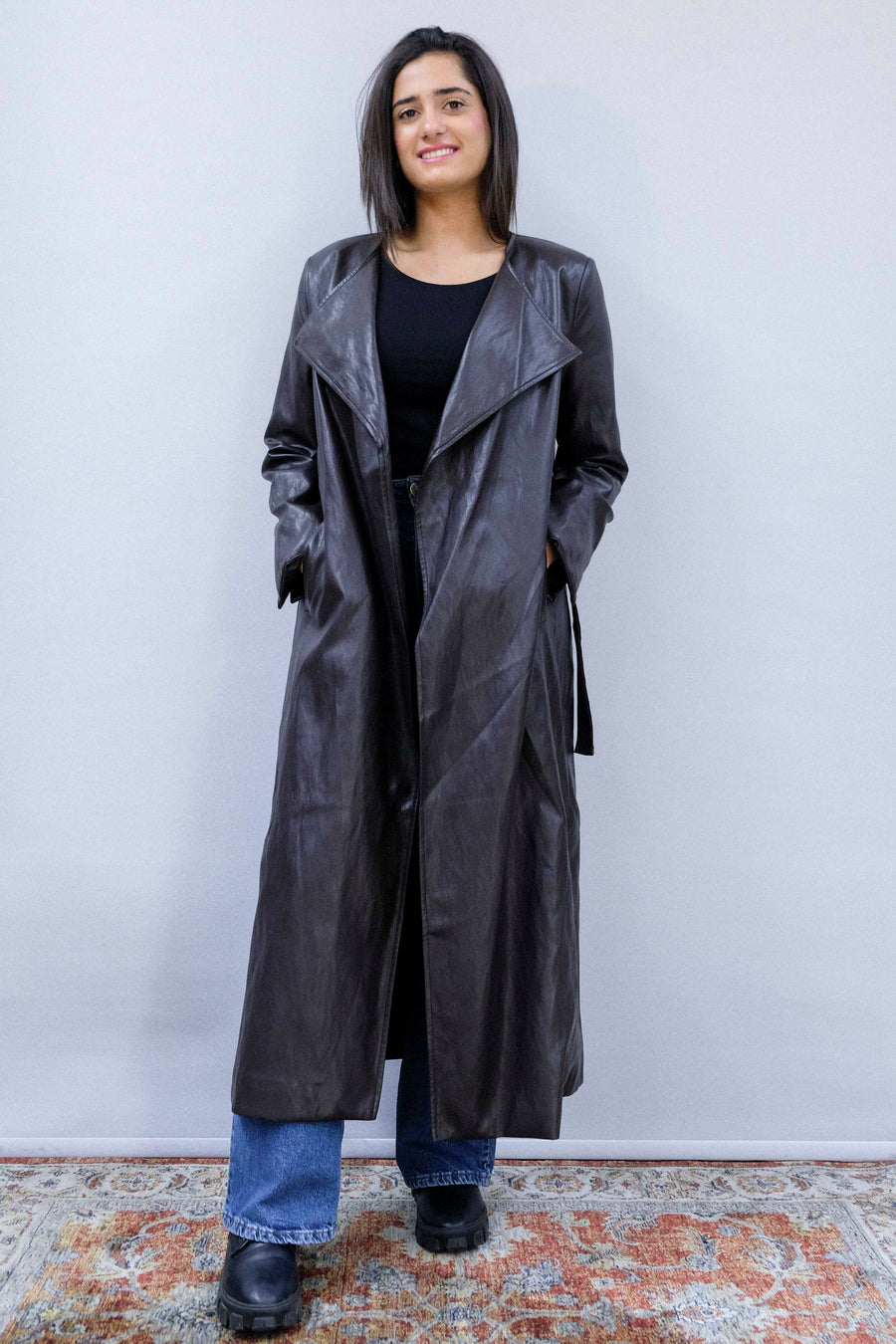 PU Leather Coat - 68036